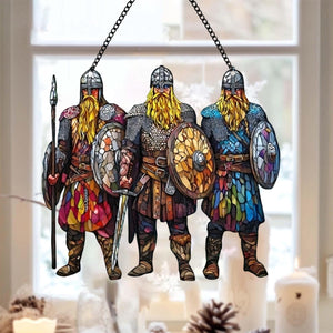 Viking Warrior Suncatcher Ornament - Historical Decor