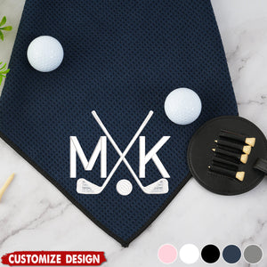 Monogrammed Golf Towel-Personalized Golf Towel-Gift for Family Friend