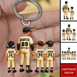 We Caught the Best Dad Baseball-Personalized Acrylic Keychain-Father's Day Gift