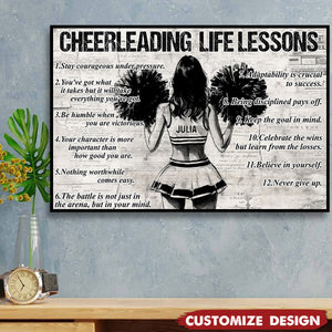 Personalized Cheerleading Girl Poster - Gift For Cheerleading Lovers