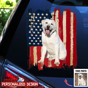 Personalized Dog Flag Printed Decal - Gift for Dog Lovers, Pet Lovers, Family