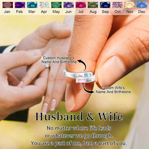 Personalized Couple Birthstone Ring