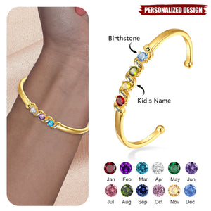 Personalized Adjustable Mom‘s Birthstone Bracelet