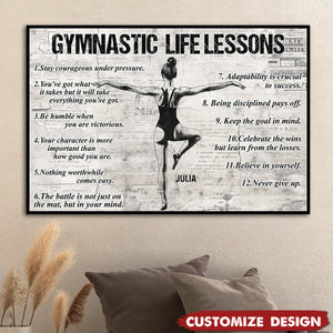 Gymnastic Life Lessons Girl Poster - Gift For Gymnastics Lovers