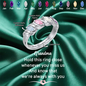 Personalized Family Kids Birthstone Ring