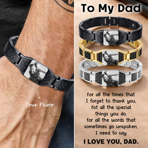 Personalised Bar Men's Bracelet. Men's Bracelet Gift for Dad