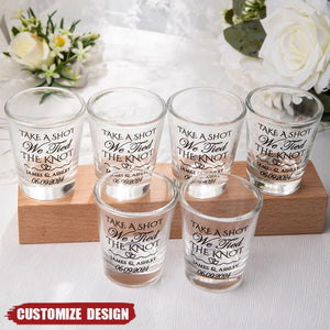 Take A Shot We Tied the Knot Personalized Shot Glasses