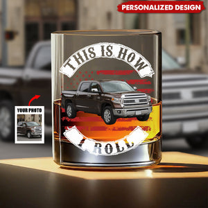 Personalized Upload Vehicle Photo Whiskey Glass-Gift For Car Lover