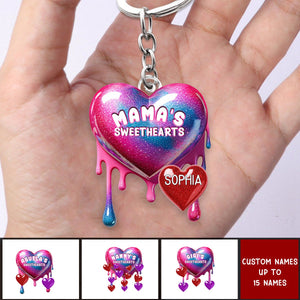 Personalized Sweethearts Acrylic Keychain - Mother's Day Gift