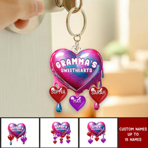 Personalized Sweethearts Acrylic Keychain - Mother's Day Gift