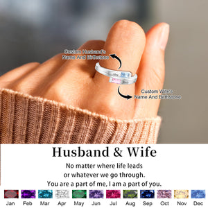 Personalized Couple Birthstone Ring