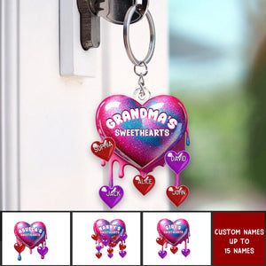 Personalized Sweethearts Acrylic Keychain - Mother's Day Gift