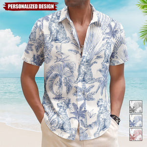 Dog Lovers Toile De Jouy Style Custom Dog Breeds - Personalized Hawaiian Shirt