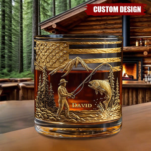 Fishing For Life - Personalized Fishing Whiskey Glass