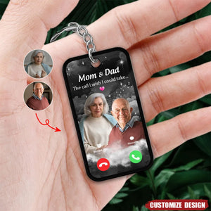 The Call I Wish I Could Take Memorial Gift Multiple Photos Inserted Personalized Acrylic Keychain