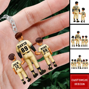 We Caught the Best Dad Baseball-Personalized Acrylic Keychain-Father's Day Gift