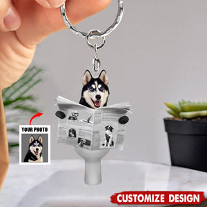 Important meeting - Personalized Dog Cat Photo Keychain