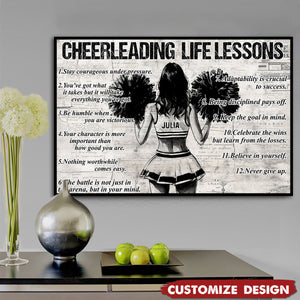 Personalized Cheerleading Girl Poster - Gift For Cheerleading Lovers