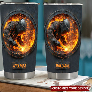Gift For Welder Man - Personalized Welder Tumbler