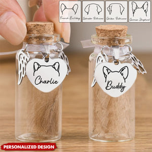 Gone But Not Forgotten-Memorial Personalized Pet Fur Keepsake Jar-Sympathy Gift For Pet Owners, Pet Lovers