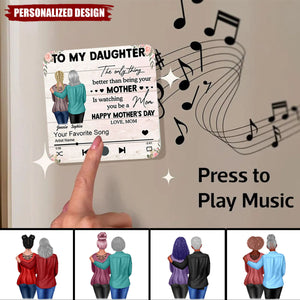 To My Daughter From Mom-Personalized Music Fridge Magnet-Mother's Day Gift