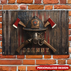 Firefighter's Honor Emblem-Personalized Metal Sign