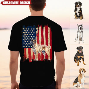 Personalized dog flag t-shirt - gift for dog lovers