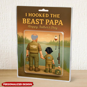I Hooked the Best Dad Fishing-Personalized Acrylic Plaque-Father's Day Gift