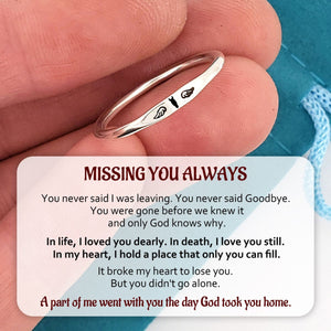 FOR MEMORIAL My Horse Angel is Always Near By-Personalized Horse With Wings Ring