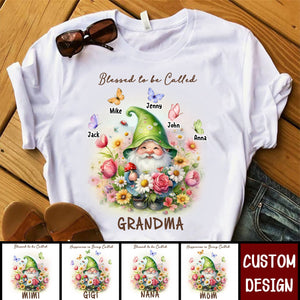 Happiness Is Being Called Grandma - Personalized T-Shirt - Mother's Day Gift