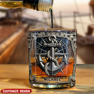 Proud Sailor - Personalized Boating Whiskey Glass