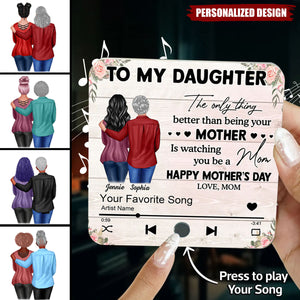To My Daughter From Mom-Personalized Music Fridge Magnet-Mother's Day Gift
