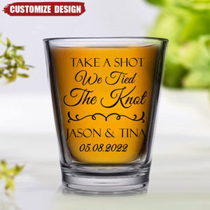 Take A Shot We Tied the Knot Personalized Shot Glasses