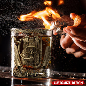 Scuba Diving Life - Personalized Scuba Diving Whiskey Glass