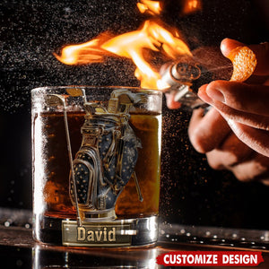 Look For Balls - Personalized Golf Whiskey Glass