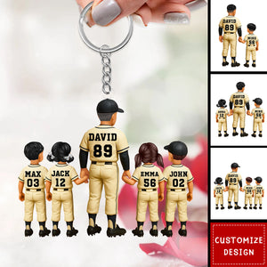 We Caught the Best Dad Baseball-Personalized Acrylic Keychain-Father's Day Gift