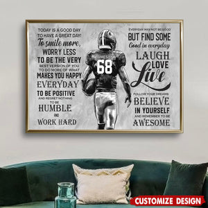 Today Is A Good Day-Motivational Personalized Football Boy-Gift For Football Lovers