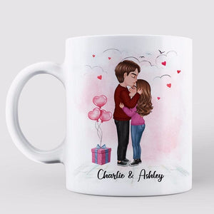 Doll Couple Kissing Gift For Him For Her Personalized Mug