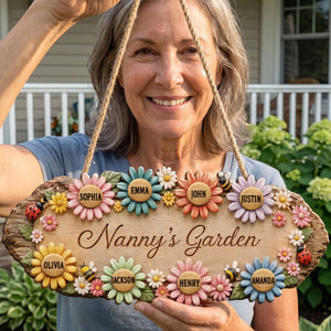 Grandma's Garden - Personalized Wooden Sign - Home Decor for Grandma