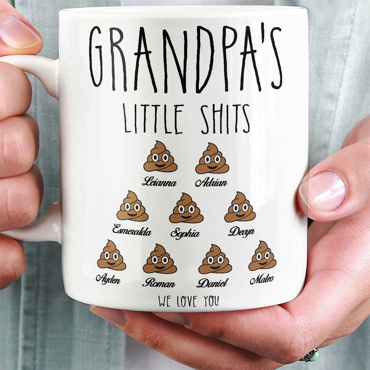 Personalized Mommy's Little Shits Coffee Mug - Mother's Day Gift For Grandma / Mom