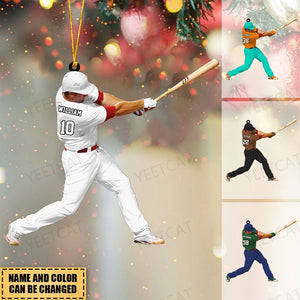 Personalized Baseball Christmas Ornament -Great Gift Idea For Baseball Lovers