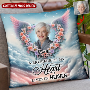 Custom Personalized Memorial Photo Pillow - Memorial Gift Idea for Family