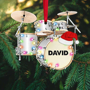 Drum Set - Personalized Christmas Ornament - Gift For Drum Lovers
