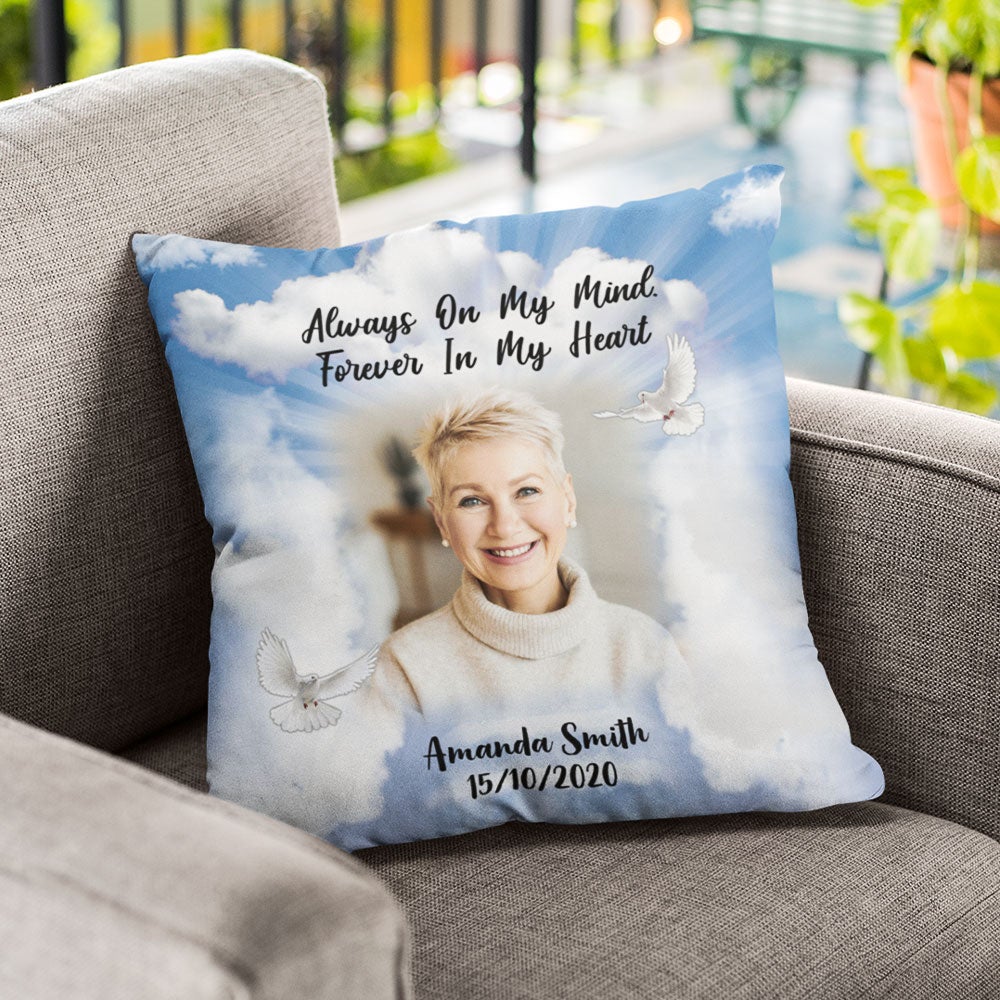 Loving Memories Custom Personalized Photo Pillow Memorial