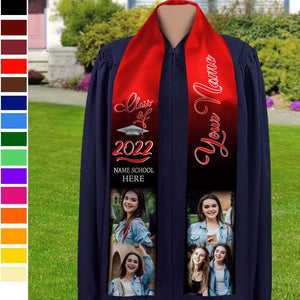 Custom Photo Class of 2023 Stoles Sash For Graduation Day, T368 HN590