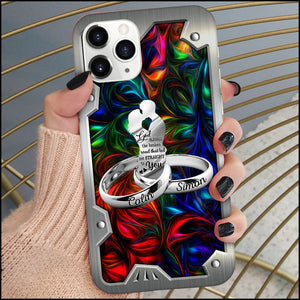 Customized Couple Rings Husband Wife Phone case