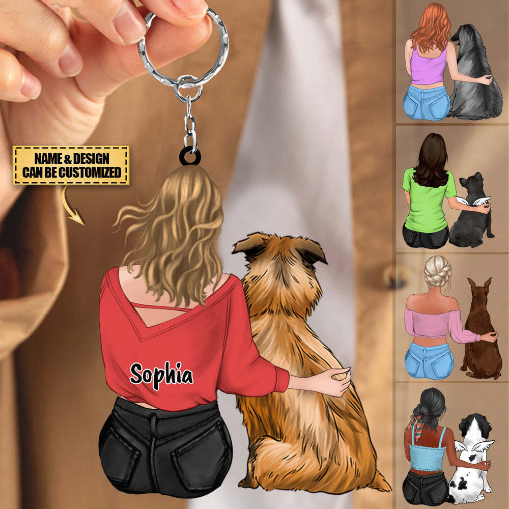 Personalized Memorial Gift Idea For Dog Lover，Pet Mom Acrylic Keychain
