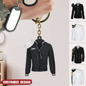 Uniform On A Clothes Hanger- Personalized Keychain