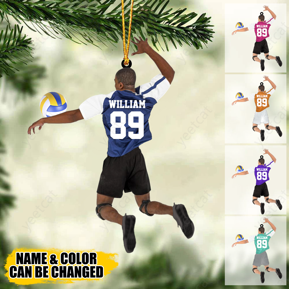 Custom Personalized Man Volleyball Player Acrylic Ornament, Gift For Volleyball Players