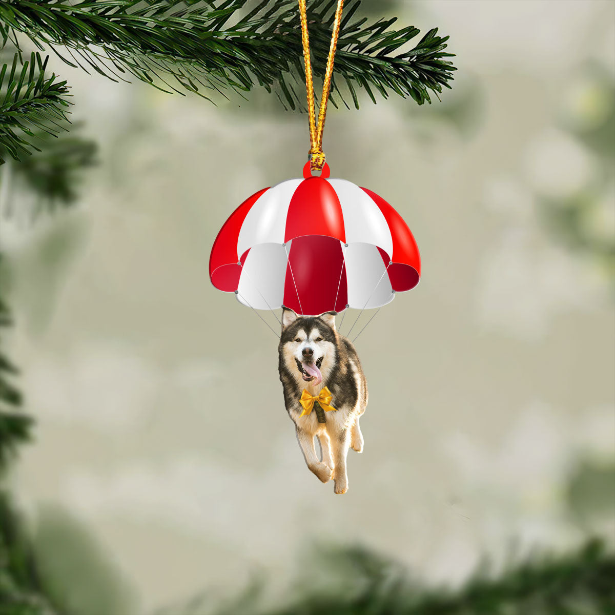 Alaska Fly With Parachute Christmas Two-Sided Ornament